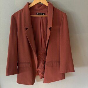 7th Avenue - Pink/Rose Blazer - Size Large - 3/4 Sleeve